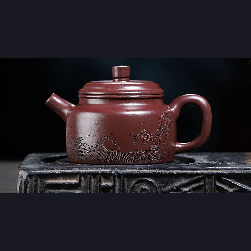 De Zhong carved sea teapot - hero