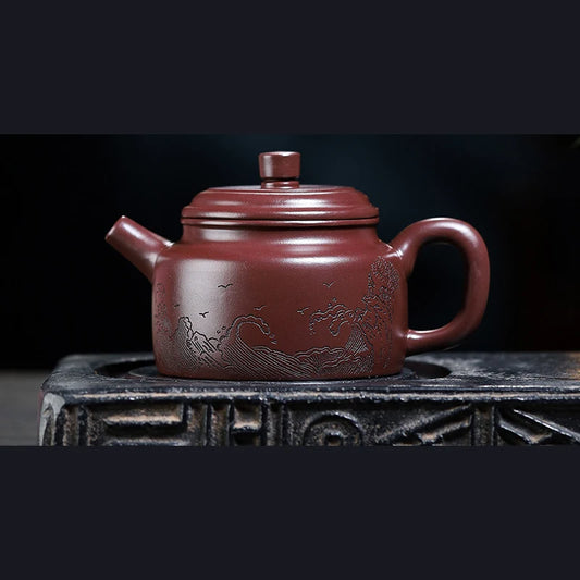 De Zhong carved sea teapot - hero