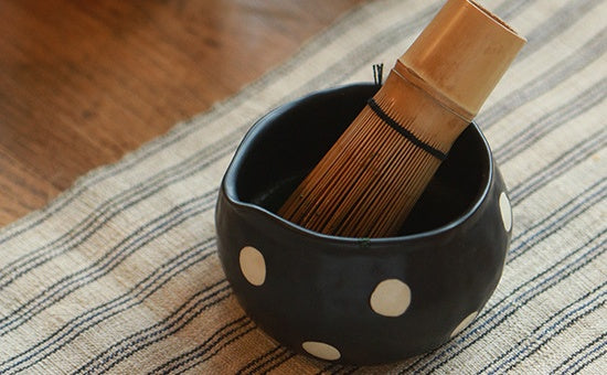 Song Starter - speckled bowl with chasen whisk